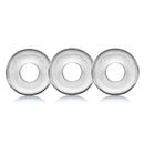 Clear Ringer Cockring 3 Pack from OxBalls, thick jelly rings for added enhancement and comfort during intimate sessions
