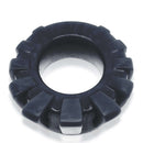 Oxballs Cock Lug black silicone cock ring with lugs, designed for comfortable wear, enhanced bulge, and maximum airflow during sexual play.