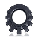 Oxballs Cock Lug plush stretchy black silicone cock ring with lugs for enhanced bulge and airflow during sexual play.