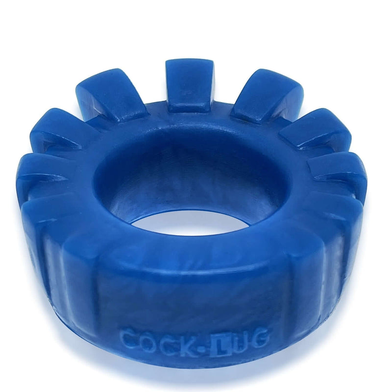 Oxballs Cock Lug Lugged Cock Ring in Marine Blue Silicone for Comfortable Wear and Enhanced Bulge