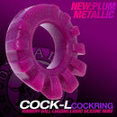 Oxballs Cock Lug Lugged Cock Ring in Plum Metallic for enhanced bulge and comfort.