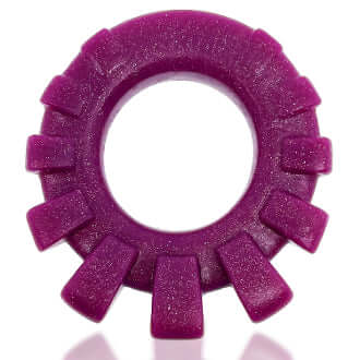 Oxballs Cock Lug Lugged Cock Ring in Plum - Premium Silicone Cock Ring for Comfort and Enhanced Bulge