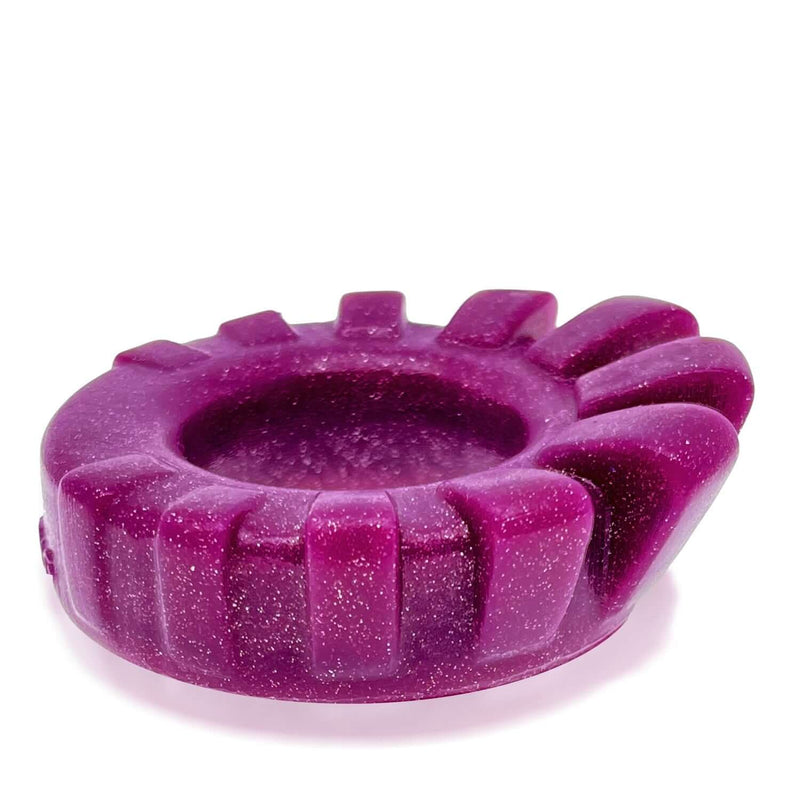 Oxballs Cock Lug Lugged Cock Ring in Plum - Premium Pure Silicone for Enhanced Comfort and Substantial Bulge