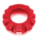 Red Cock Lug Lugged Cock Ring by Oxballs - Stretchy Silicone Cock Ring with Comfort and Enhanced Bulge