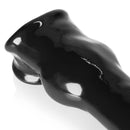 Fido Animal Knot Style Cock Sheath in glossy black TPR material showing smooth surface and distinctive thick knot from Oxballs.