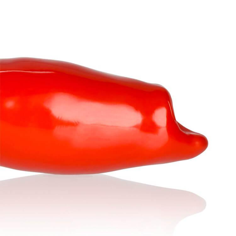 Fido Animal Knot Style Cock Sheath TPR Red - Glossy and Smooth Tip - Oxballs