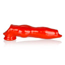 Red Fido Animal Knot Style Cock Sheath by Oxballs, made of Flex-TPR, with a thick knot in the middle and slick glossy surface for smooth entry.