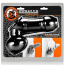 Sackjack Wearable Jackoff Sheath by Oxballs in packaging, made of soft Flex-TPR material, sleek black color for ultimate pleasure.