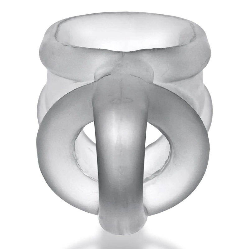 Oxballs Ballsling Ball Split Sling in Clear Ice color, limited edition intimate toy made from Flex TPR for ultimate pleasure and stretch sensation