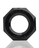 Humpx Cock Ring Black by Oxballs, designed for comfort, support, and enhanced performance, made from Flextpr material