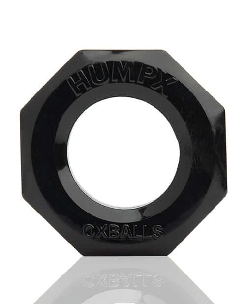 Humpx Cock Ring Black by Oxballs, designed for comfort, support, and enhanced performance, made from Flextpr material