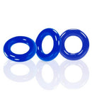 Oxballs Willy Rings 3-Pack Blue - Super Stretch Cock Rings for Endless Pleasure