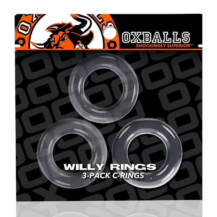 Oxballs Willy Rings 3 Pack Stretchy Durable Cock Rings Packaging