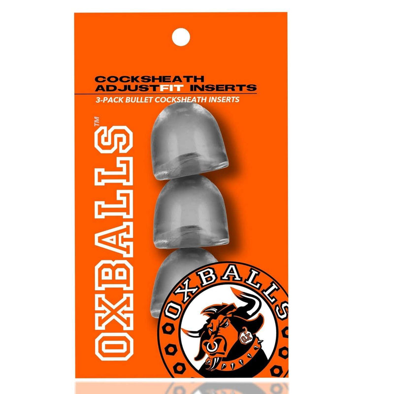 Oxballs Adjust Fit Inserts 3-Pack: Customized comfort for a perfect fit, clear Flex TPR inserts for a natural feel.