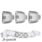 Oxballs Adjust Fit Inserts 3-Pack shown in clear Flex TPR for customized comfort and perfect fit enhancement.