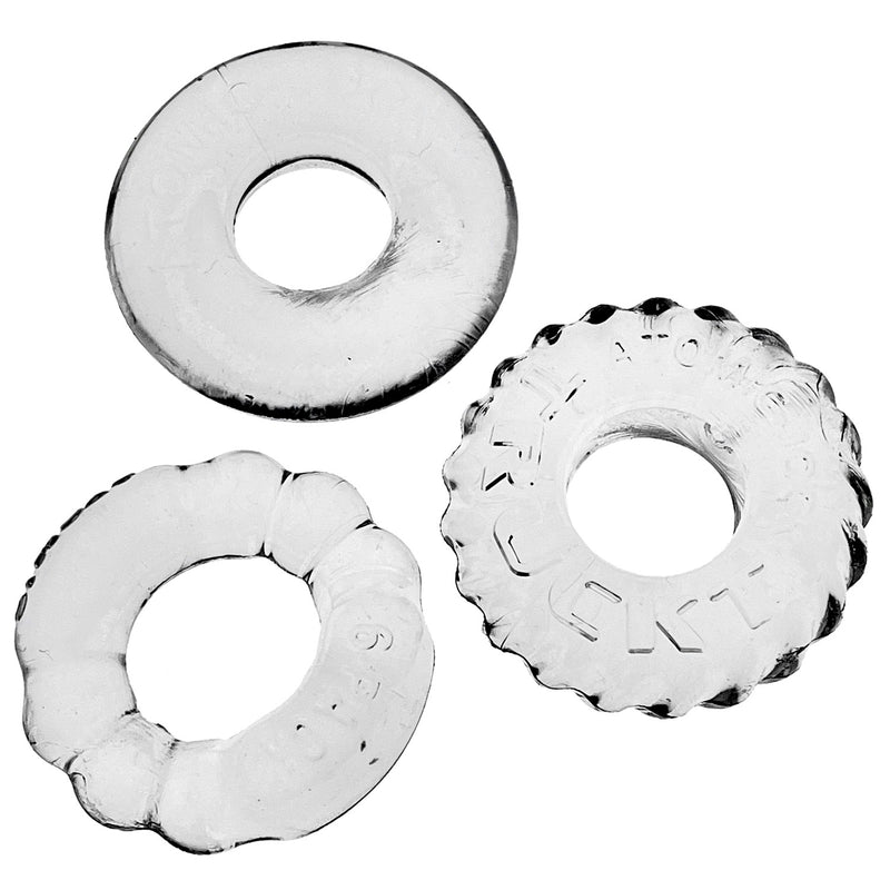 OXBALLS Bonemaker 3 Pack Cock Ring Set Clear from Oxballs at $21.99