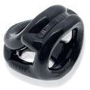 Oxballs Cocksling Air Sling in black, featuring stretchy FlexTPR rubber for enhanced comfort and grip, designed to enhance bulge appearance.