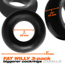 OXBALLS Fat Willy 3 Pack Black from Oxballs at $17.99