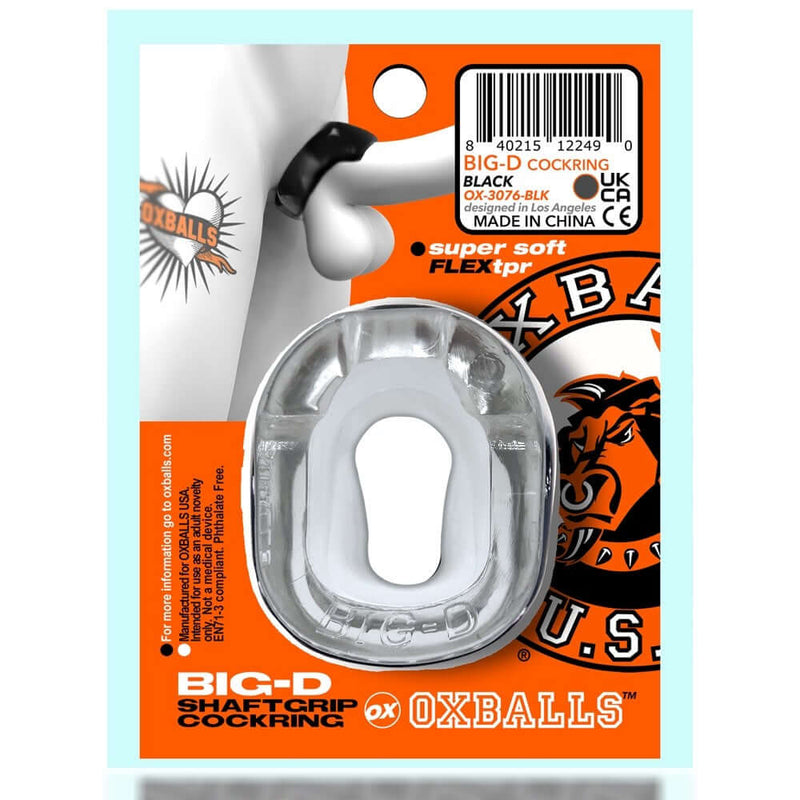 Oxballs Big D Cock Ring Clear - Elevate Your Size and Pleasure