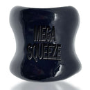 Mega Squeeze Ball Stretcher Black from Oxballs showcasing its unique hourglass squeeze design.