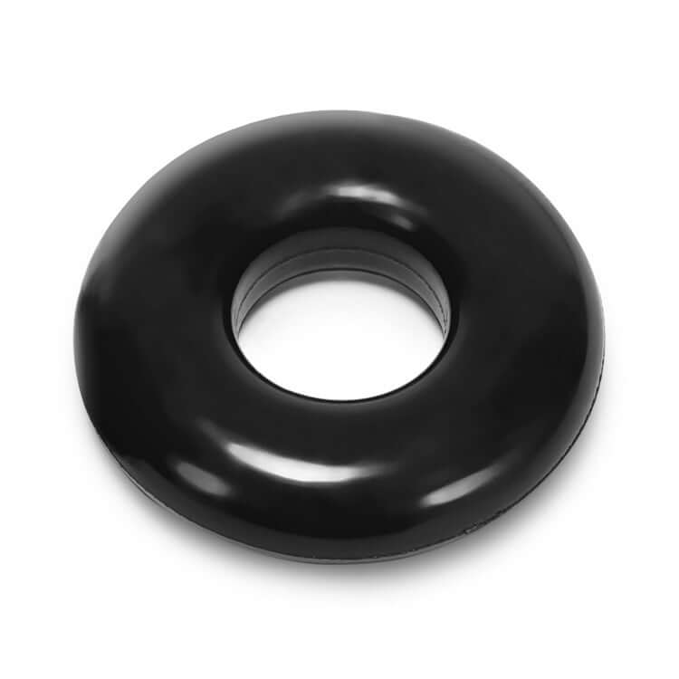 Do-Nut 2 Large Cock Ring Night by Blue Oxballs in black, offering stretchiness and softness for enhanced pleasure and extended endurance.