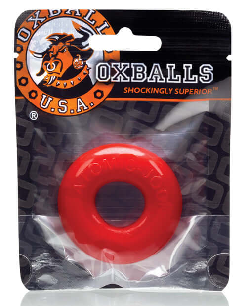 Oxballs Atomic Jock Do-Nut 2 Cock Ring in red packaging