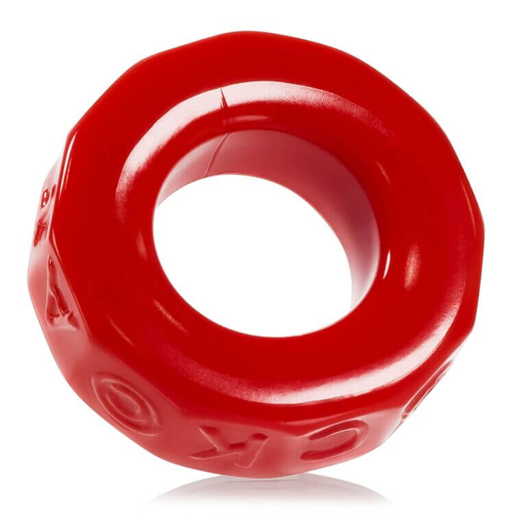 Atomic Jock Sprocket Cock Ring Red by Oxballs - Innovative Material for Enhanced Pleasure
