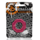 Hot pink Humpballs Cockring by Oxballs in packaging - offers softness, durability, and ergonomic design for enhanced pleasure.