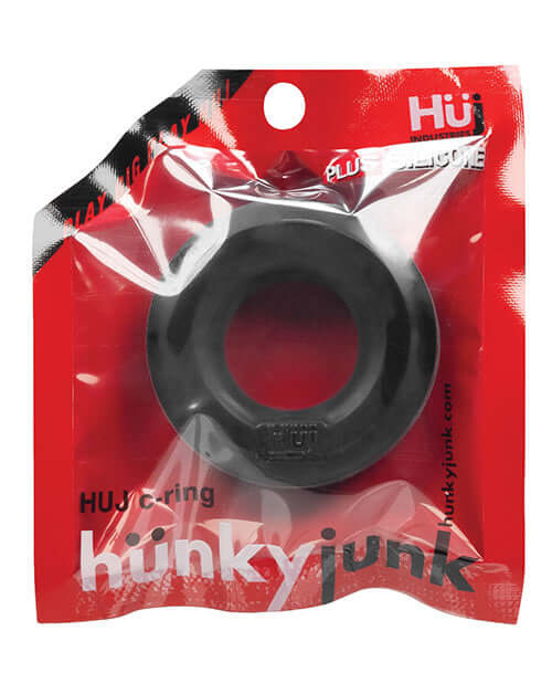 Hunky Junk HUJ C-Ring in packaging - The Ultimate Experience in Cock Ring Pleasure by Oxballs