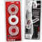 Hunky Junk HUJ C-Ring 3 Pack by Oxballs in packaging, showcasing optimized design and silicone material for superior intimate play.