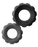 Oxballs Hunky Junk COG 2 Size Cock Rings with knurled grip texture in small and large sizes.