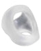Hunky Junk Clutch Cock Ball Sling from Oxballs in clear rubber material for support and comfort.
