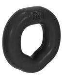 Hunkyjunk Fit Ergo C-Ring by Oxballs - Stretchy and Grippy Black Cock and Ball Ring for All Guys
