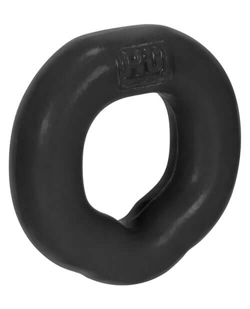Hunkyjunk Fit Ergo C-Ring by Oxballs - Stretchy and Grippy Black Cock and Ball Ring for All Guys