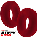 Oxballs Stiffy 2-Pack Cherry Ice Silicone Cock Rings for Enhanced Play by Hunkyjunk
