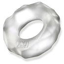 Hunkyjunk Fractal Cock Ring Clear from Oxballs made of smooth Plus+ Silicone for comfort and extended play.