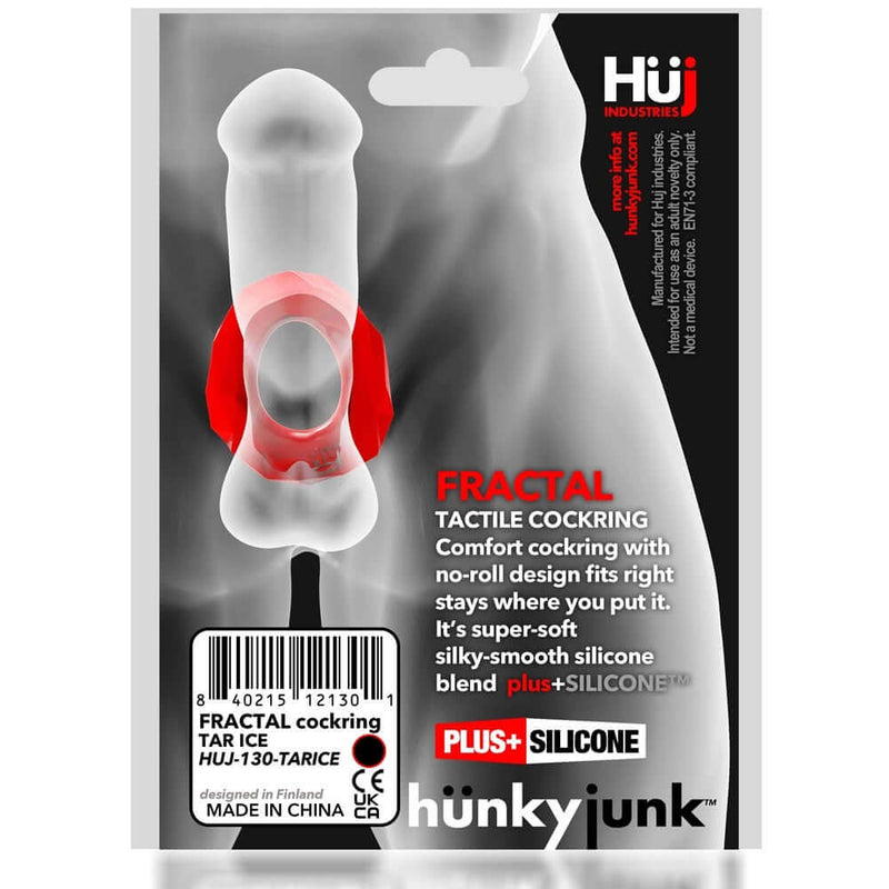 Hunkyjunk Fractal Cock Ring Clear from Oxballs