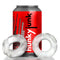 Clear Hunkyjunk Fractal Cock Ring from Oxballs with red can background