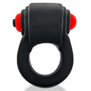 Hunky Junk Revring Tarr Ice vibrating cock ring in black with red accents by Oxballs.