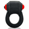 Hunky Junk Revring Tarr Ice vibrating cock ring in black with red accents by Oxballs.