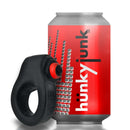 Hunky Junk Revring Tarr Ice vibrating cock ring with red hunky junk can in background