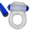 Clear Ice vibrating cock ring by Oxballs with blue bullet vibe for enhanced pleasure and longer play.