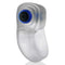 Hunky Junk Revring Clear Ice vibrating cock ring rubbery stretch with mid-size buzz vibe bullet by Oxballs.