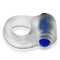 Hunky Junk Revring Clear Ice vibrating cock ring with blue accent for enhanced pleasure and comfort.