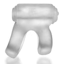 Hunky Junk Revhammer Clear Ice Vibrating Cock Ring by Oxballs - double strap vibrating cock ring for intense pleasure
