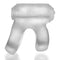 Hunky Junk Revhammer Clear Ice Vibrating Cock Ring by Oxballs - double strap vibrating cock ring for intense pleasure