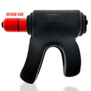 Oxballs Hunky Junk Revhammer Tar Ice Vibrating Cock Ring with Red Reverb Vibe for Dual Stimulation.