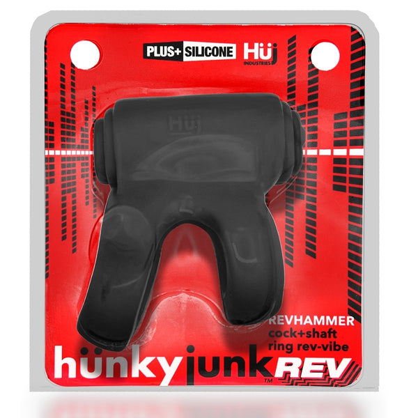 Experience Ultimate Pleasure with the Hunky Junk Revhammer Tar Ice Vibrating Cock Ring