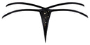 GLITZ & GLAM SPLIT CROTCH THONG BLACK 2XL-2