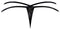 GLITZ & GLAM SPLIT CROTCH THONG BLACK 2XL-2